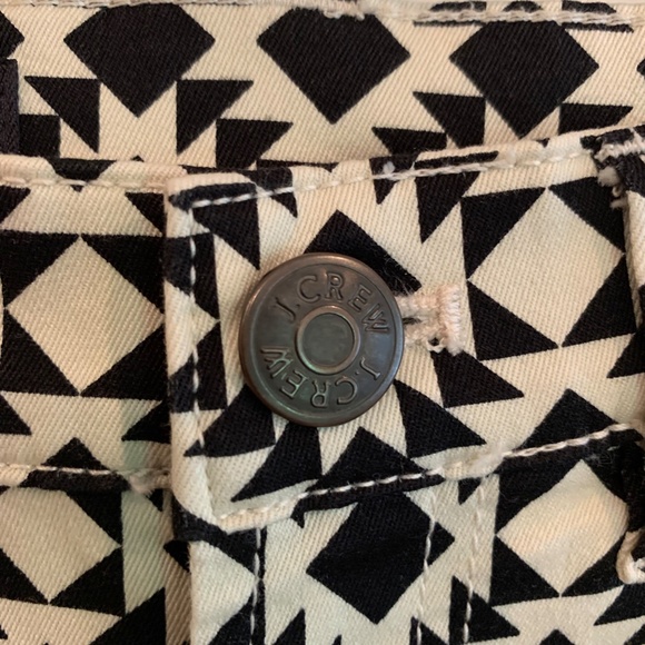 J. Crew Black and White Geometric Print Toothpick Jeans - Picture 3 of 11
